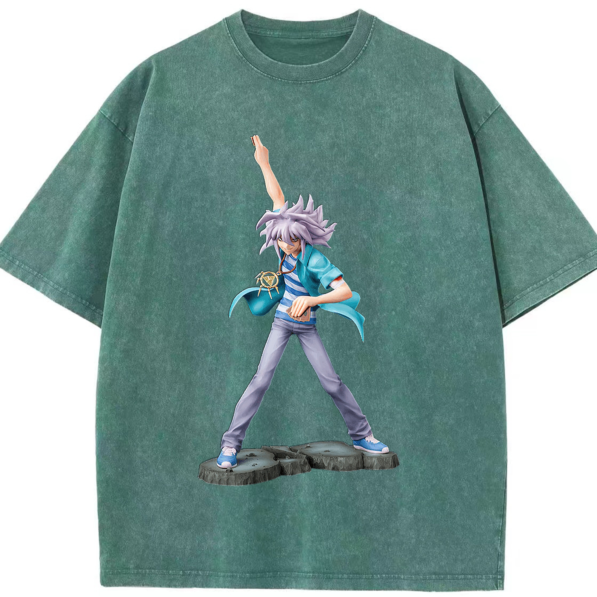 （画像用） 遊☆戯☆王 Yu-Gi-Oh! 綿100% ヴィンテージ風 半袖Tシャツ（フロントプリント）
